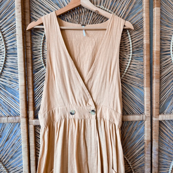 Free People Mustard Sleeveless Dress SZ S - Picture 3 of 10